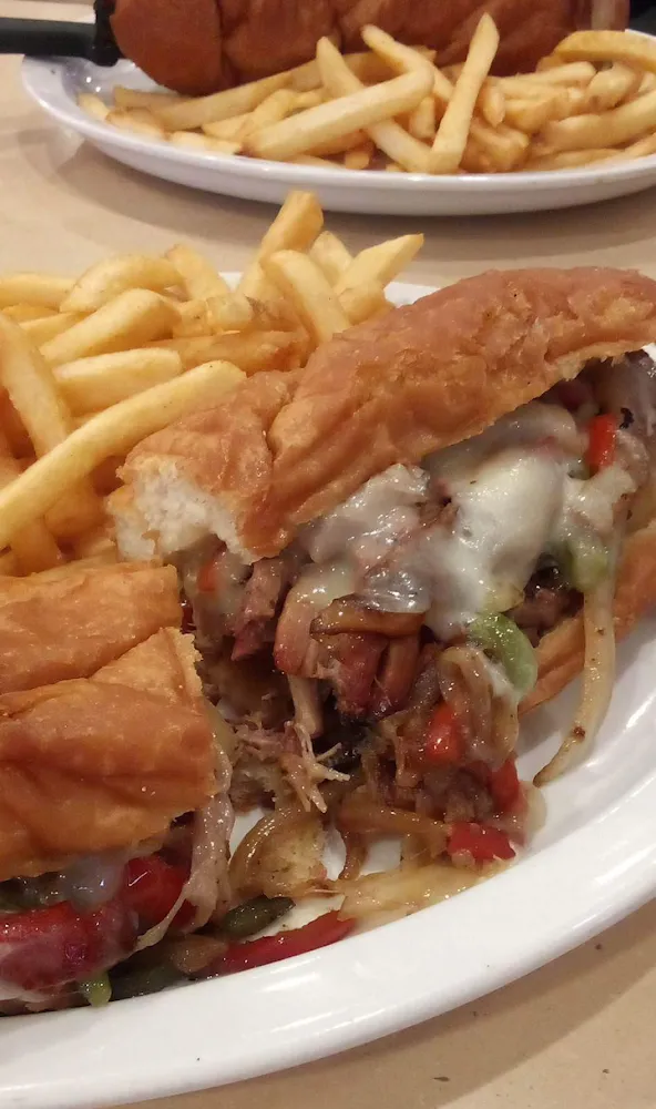 Brisket Philly Cheese Steak Sandwich
