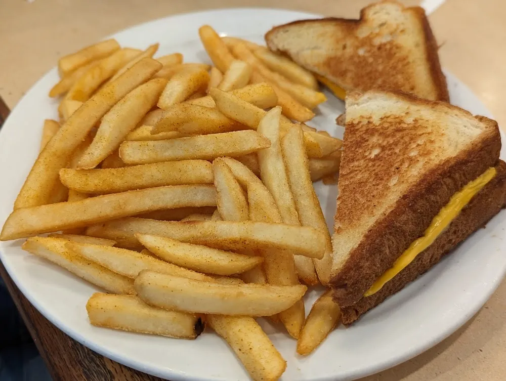 Grilled Cheese Sandwich with Fries
